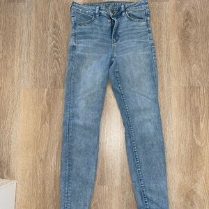 American Eagle Outfitters Blue Skinny Jeans High-Rise